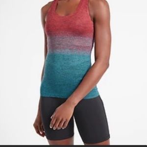 Athleta Relay Tank gradient ombré red teal
